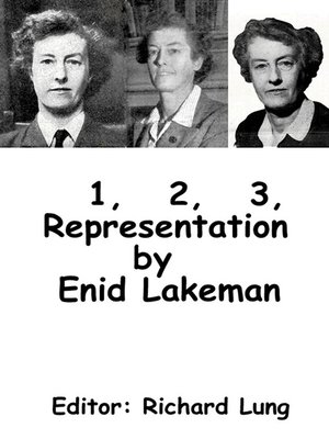 cover image of 1,2,3, Representation by Enid Lakeman